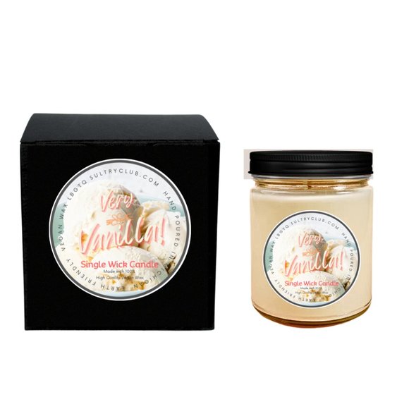 VERY VANILLA SINGLE WICK CANDLE - Picture 1 of 2